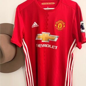 2016-2017 Adidas Manchester United Paul Pogba 6 Home Climacool Jersey MUFC MED